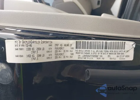 2007 Jeep Grand Cherokee Limited z USA, uszkodzony, nr VIN 1J8HR58N07C589980